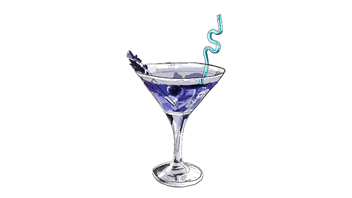 Drawing of a cocktail drink